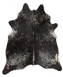 Cowhide-Exquisite Natural Cow Hide Salt & Pepper Black