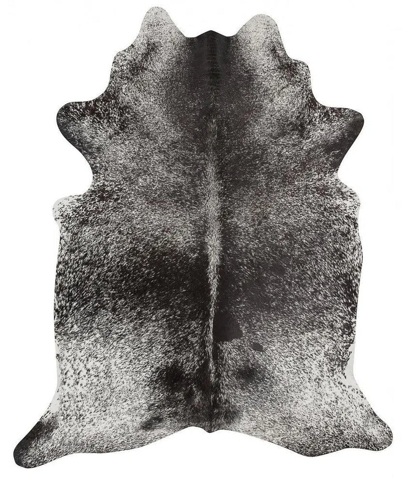 Cowhide-Exquisite Natural Cow Hide Salt & Pepper Black