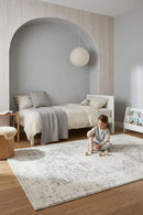 Cushy Asha Silver Rug — AI styled visualisation
