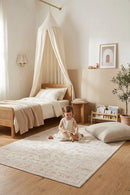 Cushy Hani Natural Rug — AI styled visualisation