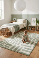 Cushy Wila Green Rug — AI styled visualisation