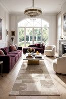 Darren Palmer Raking Linen Runner Rug — AI styled visualisation
