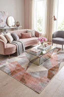 Dimensions 425 Blush Modern Rug — AI styled visualisation