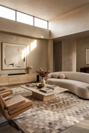 Eclipse 148 Chequer Sahara Rug — AI styled visualisation