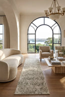 Emma Blomfield Plume Moss Runner Rug — AI styled visualisation