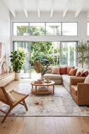 Emotion 33 Blush Rug — AI styled visualisation