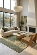 Envy Shilo Green Rug — AI styled visualisation