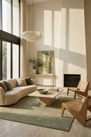 Envy Suri Green Rug — AI styled visualisation