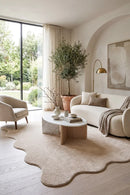 Evelyn Beige Rug — AI styled visualisation