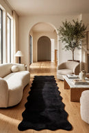 Evelyn Black Runner Rug — AI styled visualisation