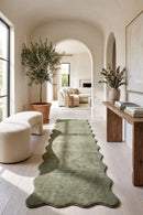 Evelyn Green Runner Rug — AI styled visualisation