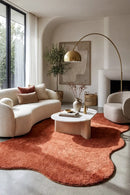 Evelyn Terracotta Rug — AI styled visualisation