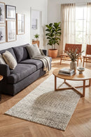 Evoke Diamond Grey Transitional Runner Rug — AI styled visualisation