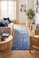 Evoke Oasis Navy Transitional Runner Rug — AI styled visualisation