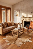 Exquisite Natural Cow Hide Beige — AI styled visualisation