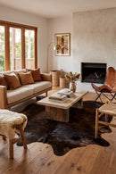 Exquisite Natural Cow Hide Dark Brindle — AI styled visualisation