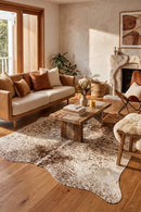 Exquisite Natural Cow Hide Salt & Pepper Brown — AI styled visualisation