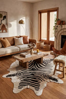 Exquisite Natural Cow Hide Zebra Print — AI styled visualisation