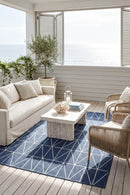 Nevada 694 Indoor Outdoor Blue Rug — AI styled visualisation