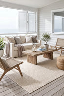 Nevada 508  Indoor Outdoor Beige Rug — AI styled visualisation