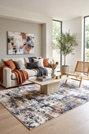 Phoenix Golden Orange Rug — AI styled visualisation