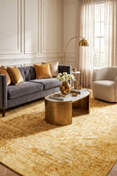 Gemstone Amber Rug — AI styled visualisation
