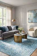 Gemstone Aquamarine Rug — AI styled visualisation