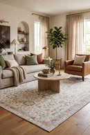 Hamilton Multicoloured Distressed Machine Washable Rug — AI styled visualisation
