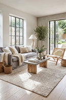 Harlow Cove Cream Rug — AI styled visualisation