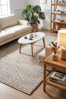 Harvest 801 Natural Rug — AI styled visualisation