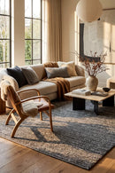 Harvest 801 Steel Rug — AI styled visualisation