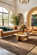 Haven Aliya Mocha Rug — AI styled visualisation