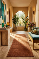 Haven Aliya Rust Runner Rug — AI styled visualisation