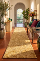 Haven Nyla Gold Runner Rug — AI styled visualisation