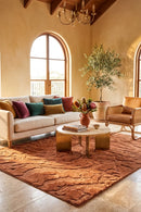 Haven Nyla Rust Rug — AI styled visualisation