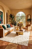 Haven Nyla White Rug — AI styled visualisation