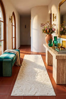 Haven Nyla White Runner Rug — AI styled visualisation