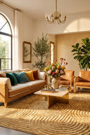 Haven Zina Gold Rug — AI styled visualisation