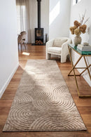 Haven Zina Latte Runner Rug — AI styled visualisation