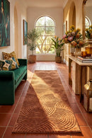 Haven Zina Rust Runner Rug — AI styled visualisation