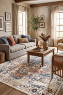Heriz Ivory Traditional Rug — AI styled visualisation