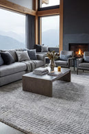 Himali Charlie Pewter Rug — AI styled visualisation