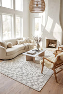 Salena Ivory Rug — AI styled visualisation