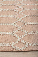 Hudson-Krisha Tribal Trellis Rug Nude Soft Pink