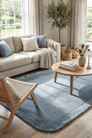 Hugo Blue Rug — AI styled visualisation