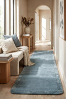Hugo Blue Runner Rug — AI styled visualisation