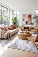 Illusions 156 Blush Rug — AI styled visualisation