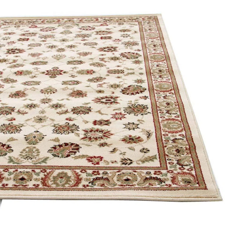 Istanbul-Traditional Floral Design Rug Ivory
