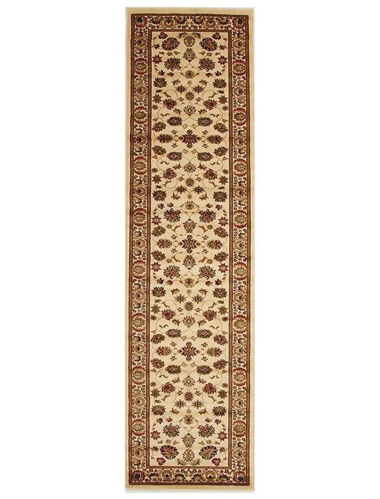 Istanbul-Traditional Floral Design Rug Ivory