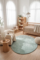 Jelly Bean Mint Green Rug — AI styled visualisation